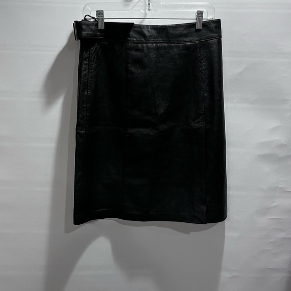 Bebe Butter Soft Black Genuine Leather Straight Skirt size 8-10, 30" waist Y2K - Picture 9 of 15